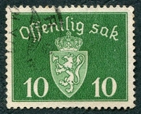 N°035-1939-NORVEGE-ARMOIRIES-10-VERT