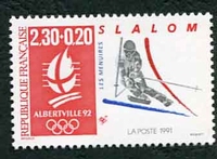 N°2676-1991-FRANCE-SPORT-SLALOM-ALBERTVILLE 92