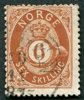 N°0020-1871-NORVEGE-6S-BRUN/JAUNE