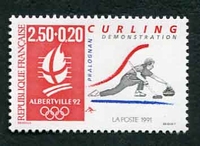 N°2680-1991-FRANCE-SPORT-CURLING-ALBERTVILLE 92