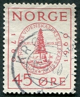 N°0398-1960-NORVEGE-BICENT SOC ROYALE SCIENCES-45-ROUGE