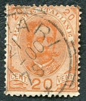 N°0060-1891-ITALIE-HUMBERT 1ER-20C-ORANGE
