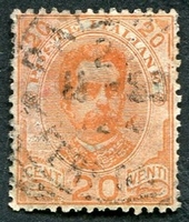 N°0060-1891-ITALIE-HUMBERT 1ER-20C-ORANGE