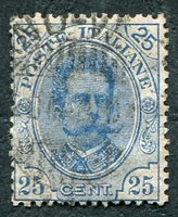 N°0061-1891-ITALIE-HUMBERT 1ER-25C-BLEU