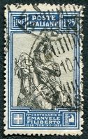 N°0219-1928-ITALIE-STATUE EMMANUEL PHILIBERT-1L25-BLEU NOIR