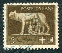 N°0224-1929-ITALIE-LOUVE ALLAITANT ROMULUS ET REMUS-5C