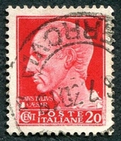 N°0228-1929-ITALIE-JULES CESAR-20C-ROSE ROUGE