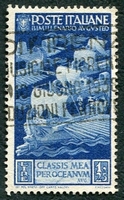 N°0403-1937-ITALIE-BATEAUX-GALERES-1L25-BLEU