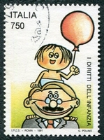 N°1919-1991-ITALIE-DESSIN ENFANT-750L