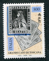 N°2482-2001-ITALIE-150 ANS 1ER TIMBRE TOSCANE-800L