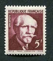 N°0820-1948-FRANCE-PAUL LANGEVIN-5F-BRUN/ROUGE