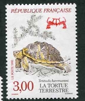 N°2722-1991-FRANCE-TORTUE TERRESTRE