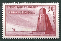 N°0925-1952-FRANCE-10E ANNIV BATAILLE BIR HAKEIM-30F