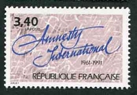 N°2728-1991-FRANCE-30E ANNIV AMNESTY INTERNATIONAL