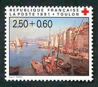 N°2733-1991-FRANCE-CROIX ROUGE-PORT DE TOULON-F.NARDI