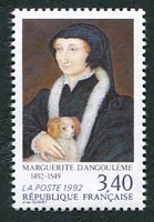 N°2746-1992-FRANCE-MARGUERITE D'ANGOULEME-OEUVRE DE CLOUET