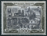 N°0029-1950-FRANCE-VUE DE PARIS-1000F