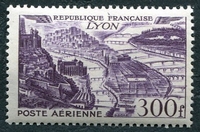 N°0026-1949-FRANCE-VUE DE LYON-300F-VIOLET