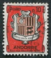 N°0155-1961-ANDF-ARMOIRIES-10C-NOIR/ROUGE