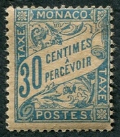 N°06-1905-MONACO-TAXE-30C-BLEU