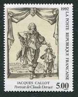 N°2761-1992-FRANCE-PORTRAIT DE CLAUDE DERUET-JACQUES CALLOT