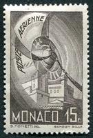 N°0004-1941-MONACO-PALAIS PRINCIER-15F-BRUN/NOIR