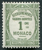 N°13-1924-MONACO-TAXE-1C-OLIVE