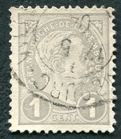 N°0069-1895-LUXEMBOURG-GRAND DUC ADOLPHE 1ER-1C-GRIS