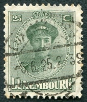 N°0126-1921-LUXEMBOURG-DUCHESSE CHARLOTTE-25C-VERT/GRIS