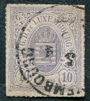 N°0017-1865-LUXEMBOURG-ARMOIRIES-10C-VIOLET/GRIS