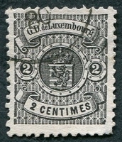 N°0040-1880-LUXEMBOURG-ARMOIRIES-2C-NOIR