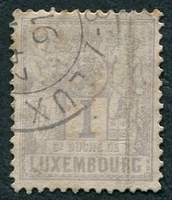 N°0047-1882-LUXEMBOURG-1C-GRIS/VIOLET