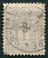 N°0047-1882-LUXEMBOURG-1C-GRIS/VIOLET