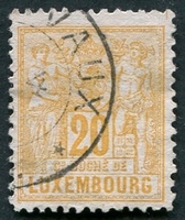 N°0053-1882-LUXEMBOURG-20C-JAUNE/ORANGE