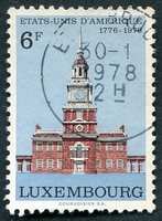 N°0880-1976-LUXEMBOURG-INDEPENDANCE HALL-PHILADELPHIE-6F
