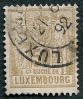 N°0056-1882-LUXEMBOURG-50C-BISTRE/OLIVE