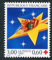 N°3122-1997-FRANCE-CROIX ROUGE-OURSON EN PELUCHE