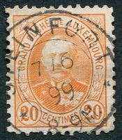 N°0061-1891-LUXEMBOURG-DUC ADOLPHE 1ER-20C-ORANGE