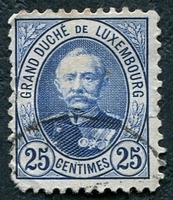 N°0062-1891-LUXEMBOURG-DUC ADOLPHE 1ER-25C-BLEU