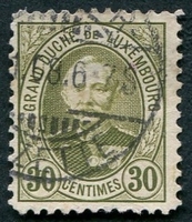 N°0063-1891-LUXEMBOURG-DUC ADOLPHE 1ER-30C-OLIVE