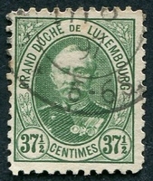 N°0064-1891-LUXEMBOURG-DUC ADOLPHE 1ER-37C1/2-VERT
