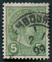 N°0072-1895-LUXEMBOURG-ADOLPHE 1ER-5C-VERT