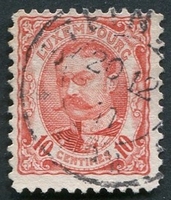 N°0074-1906-LUXEMBOURG-GUILLAUME IV-ROUGE