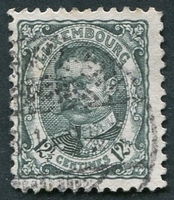 N°0075-1906-LUXEMBOURG-GUILLAUME IV-12C1/2-GRIS/VERT