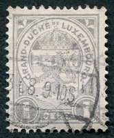 N°0089-1907-LUXEMBOURG-ARMOIRIES-1C-GRIS