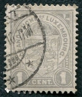 N°0089-1907-LUXEMBOURG-ARMOIRIES-1C-GRIS