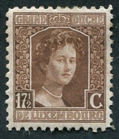 N°0098-1914-LUXEMBOURG-DUCHESSE M.ADELAIDE-17C1/2-MARRON
