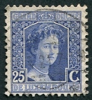 N°0099-1914-LUXEMBOURG-DUCHESSE M.ADELAIDE-25C-BLEU