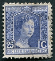 N°0099-1914-LUXEMBOURG-DUCHESSE M.ADELAIDE-25C-BLEU