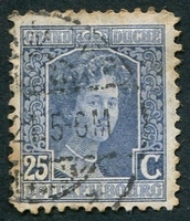 N°0099-1914-LUXEMBOURG-DUCHESSE M.ADELAIDE-25C-BLEU